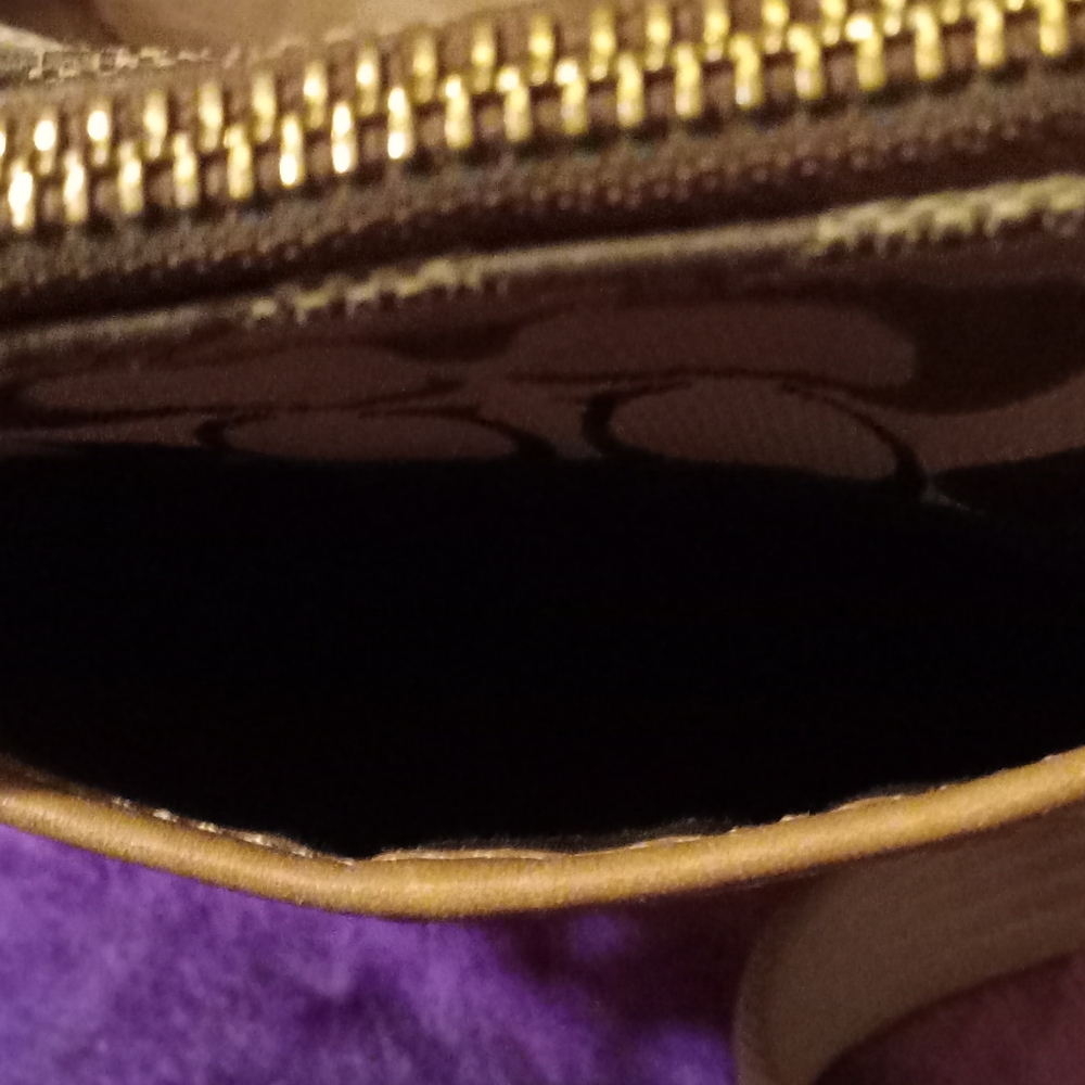 Coach Vintage Tan & Brown Crossbody Bag EUC - Picture 5 of 8
